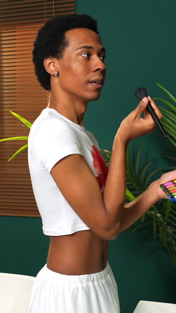 Man Applying Makeup