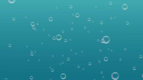 bubbles in teal water