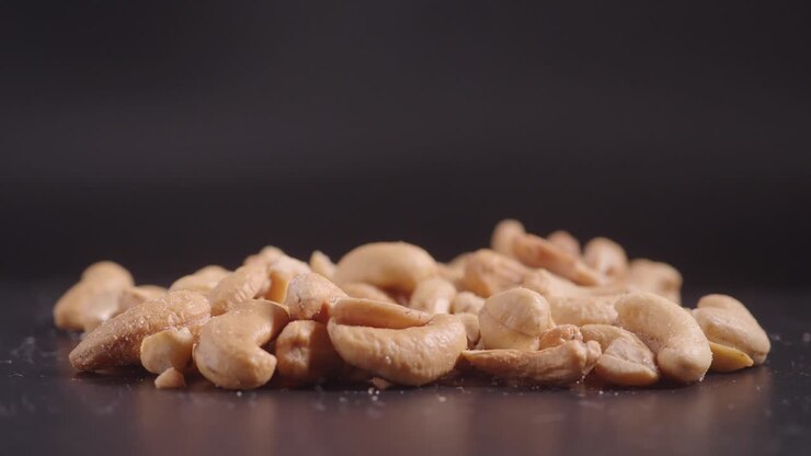 Cashew nuts in a hand