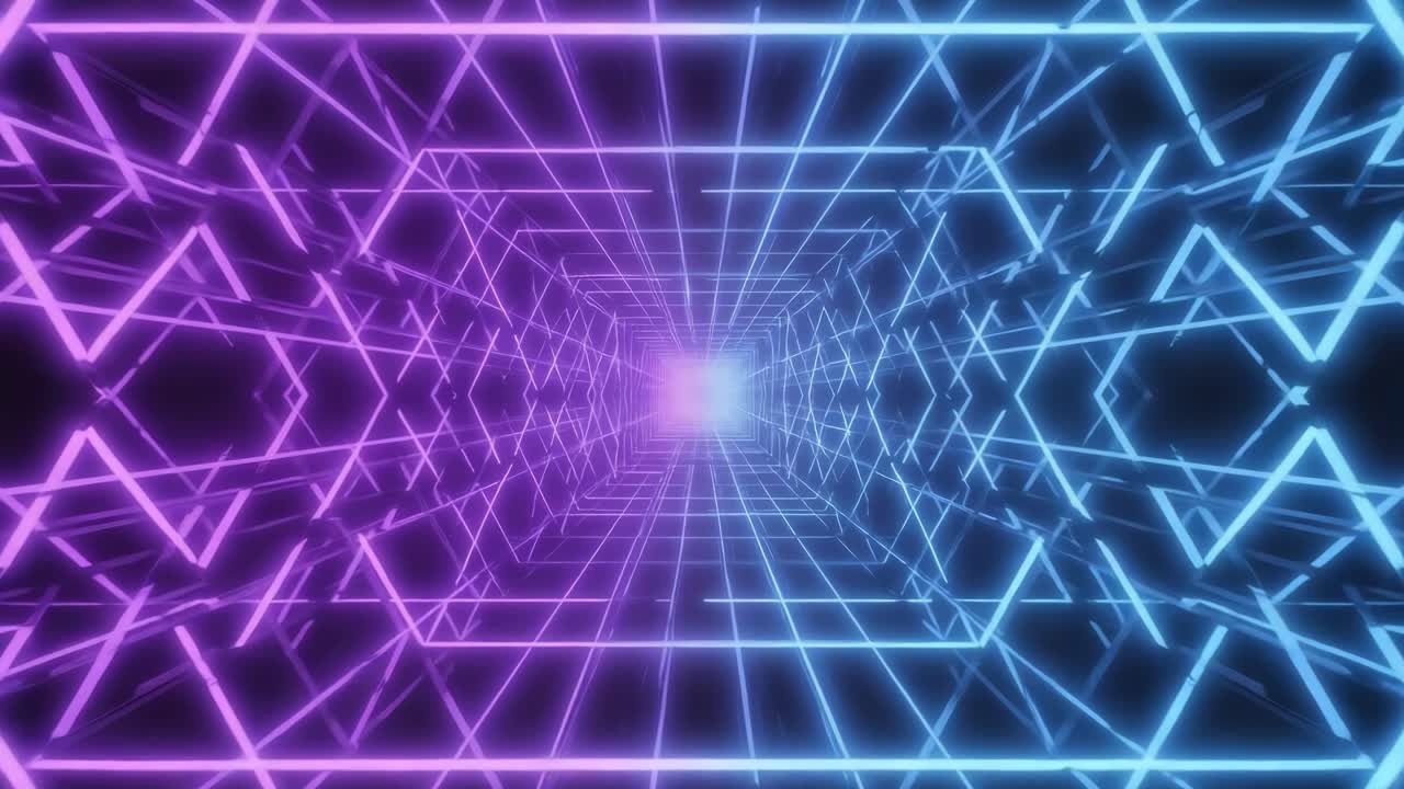 túnel de neón abstracto