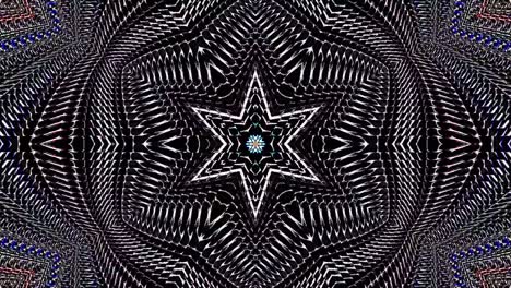 hermoso caleidoscopio abstracto que brilla, una luz radiante que regula los movimientos sutiles
