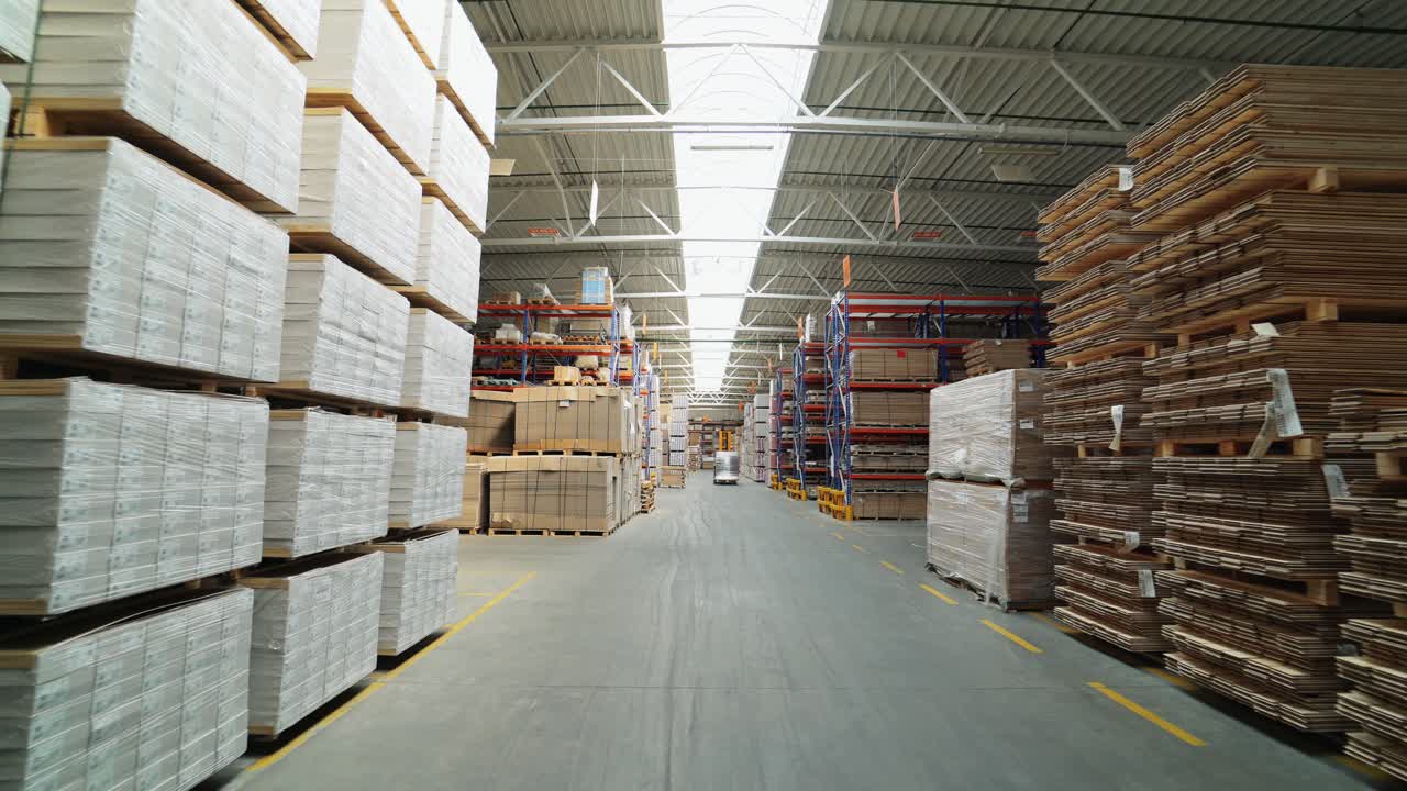 Factory for the production of parquet board. Manufacture of flooring, parquet processing