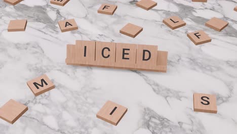 iced word on scrabble