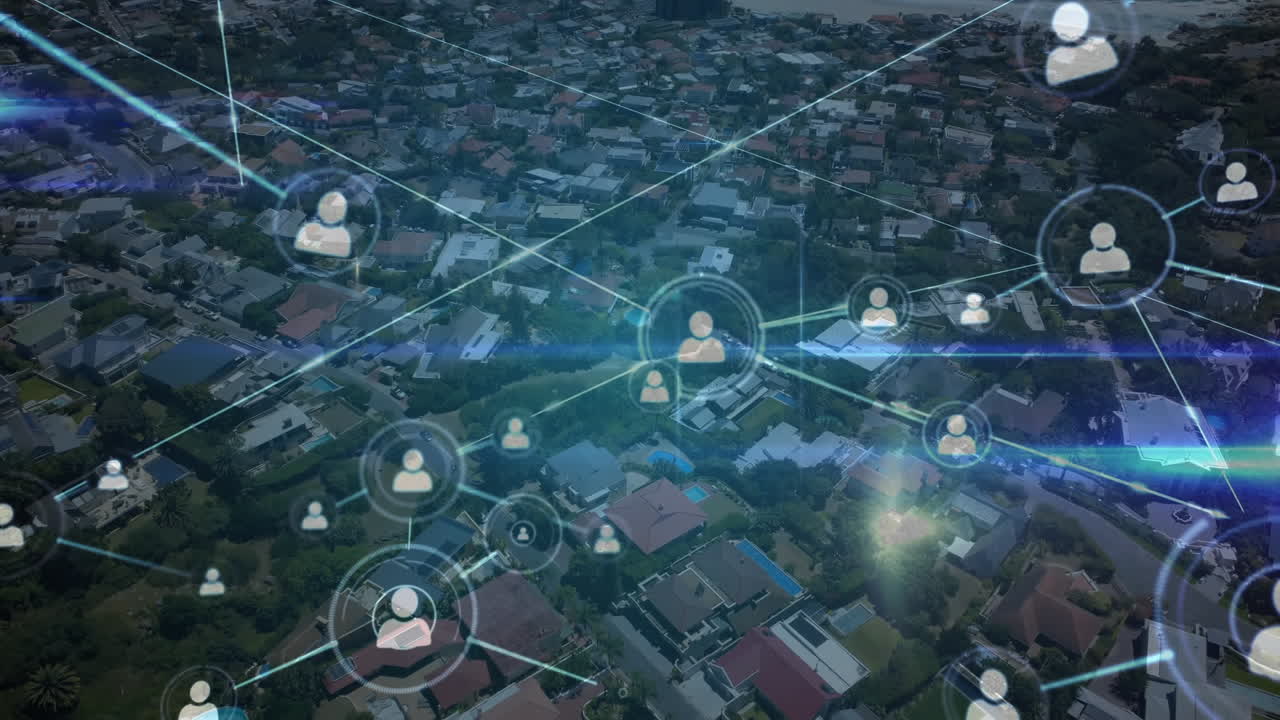 프로필 아이콘과 도시의 전망