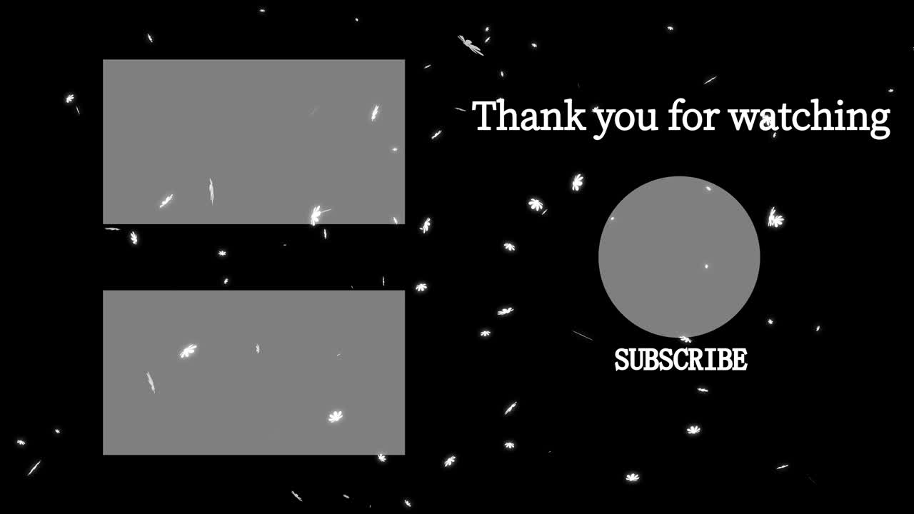 코스모스 꽃 입자 엔드 카드 엔딩 스크린 모션 그래픽