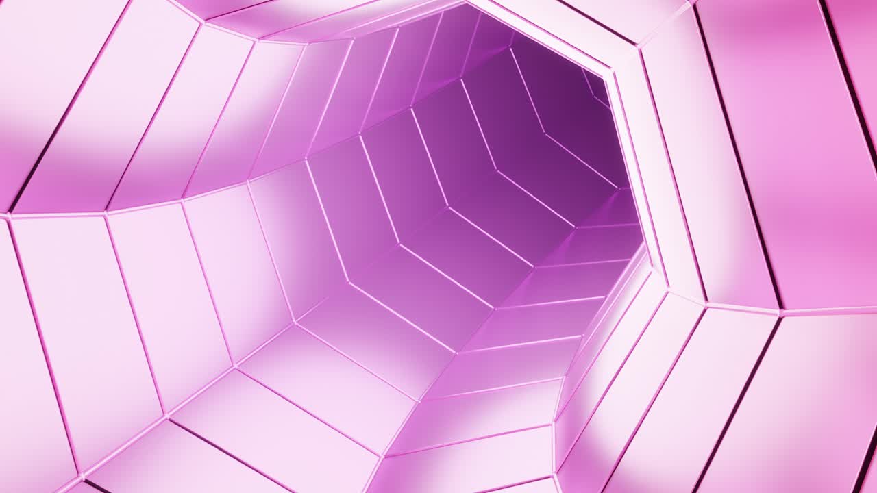 Abstract Pink Geometric Tunnel