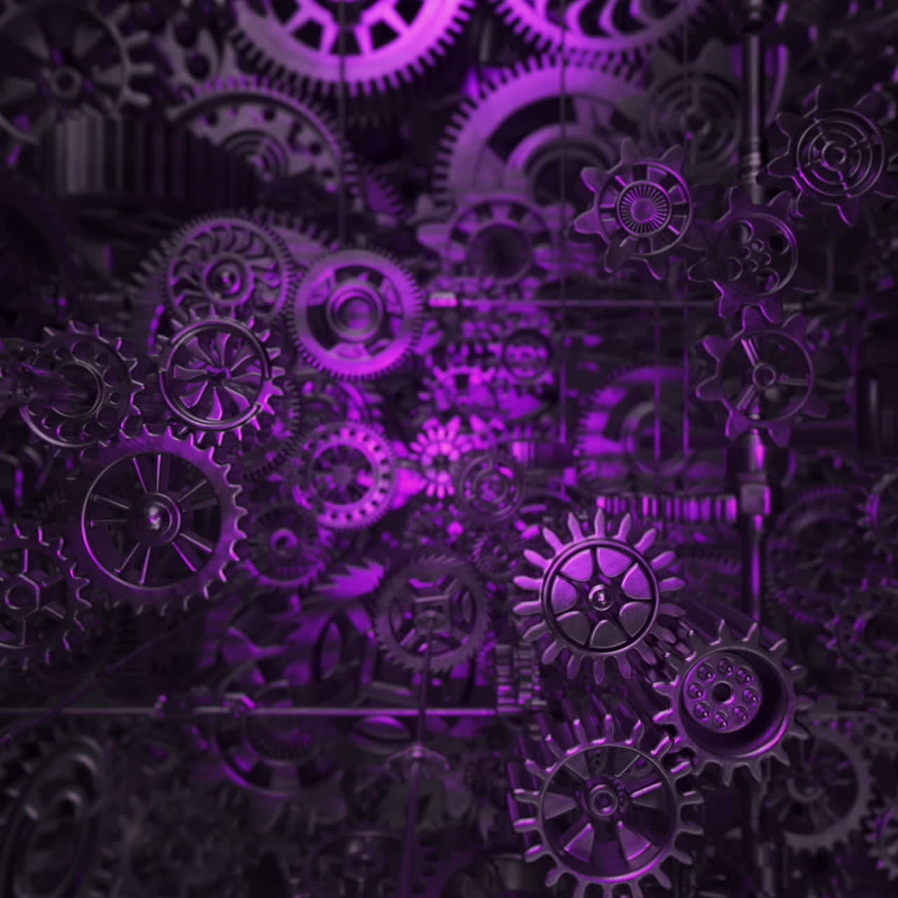 Abstract Purple Gear System