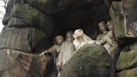 marble statues on old memorial