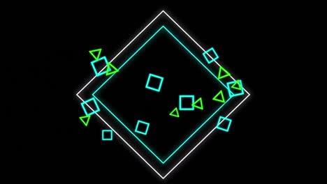 Blue-and-green-squares-with-large-diamond-oulines-on-black