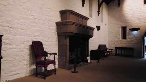 the magnificent fireplace in the banqueting hall at cahir castle tipperary ireland