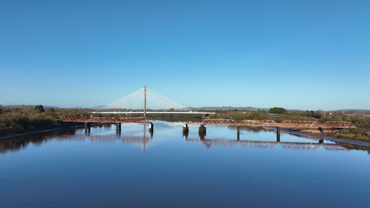 Ireland two bridges over the River Suir at Waterford