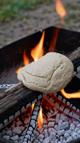 campfire baked bread