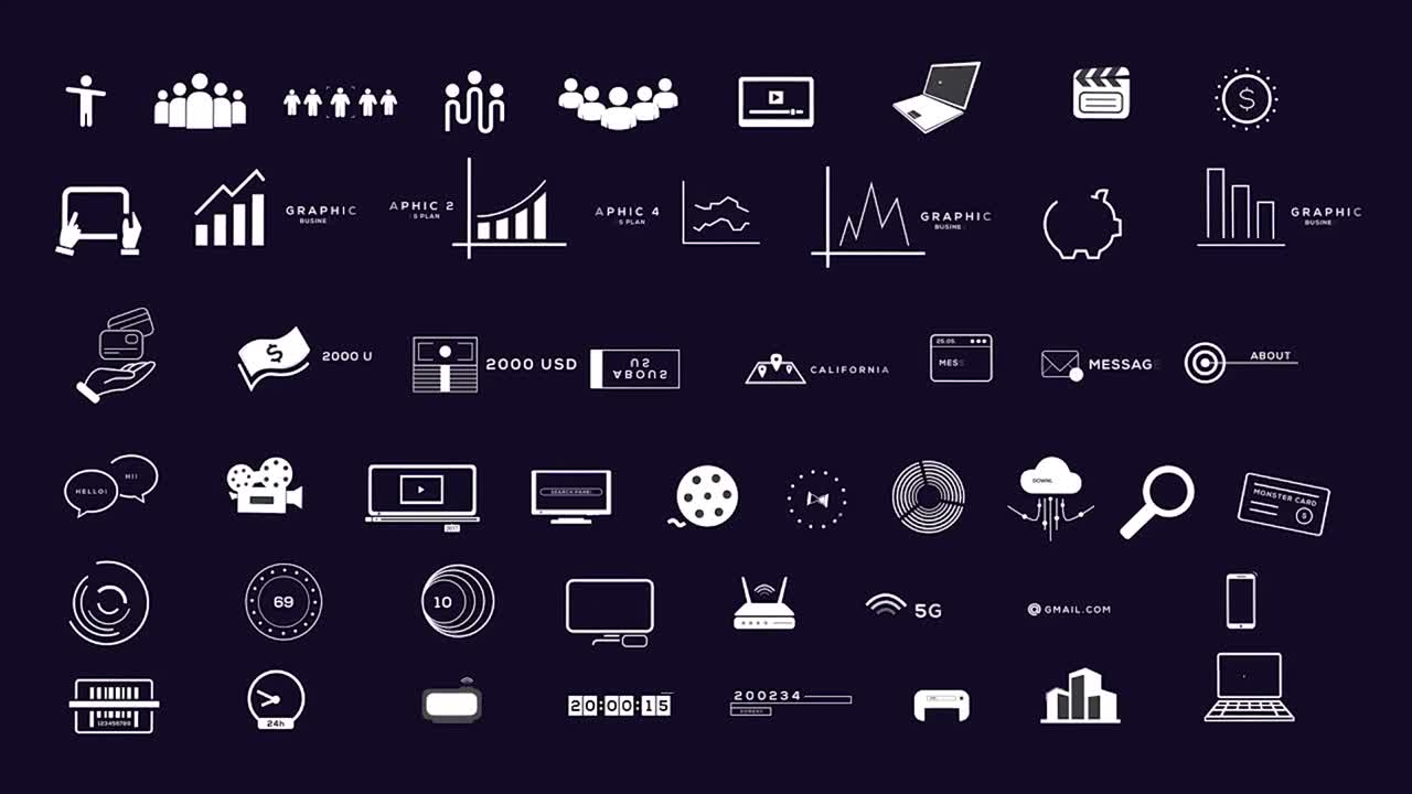 Loading screen with various time indicators