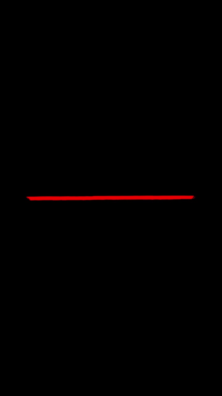Animazione di caricamento con linea orizzontale rossa su sfondo nero