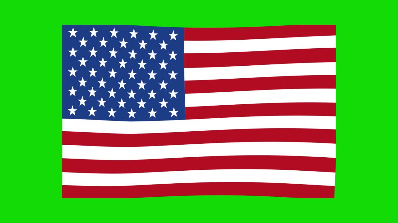 animación de bucle de la bandera de los estados unidos bandera en movimiento
