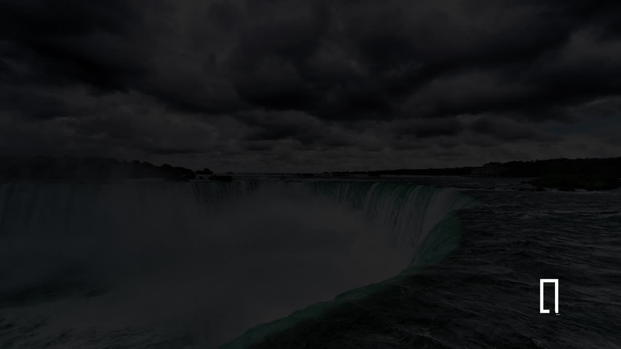 Niagara Falls Under a Dark Sky