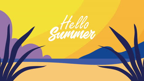 summer landscape illustration