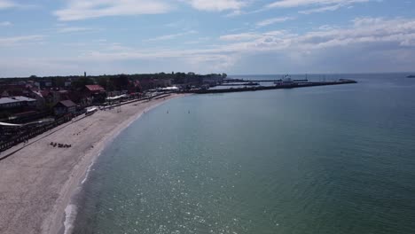 summer beach on peninsula hel in baltic sea, poland, europe