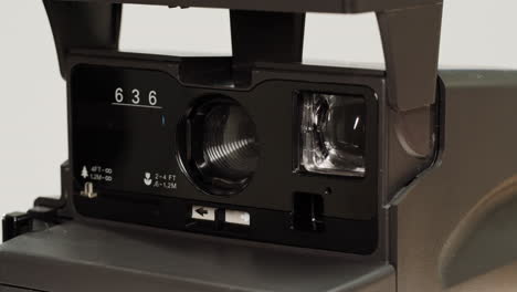 close-up of a vintage polaroid 636 camera