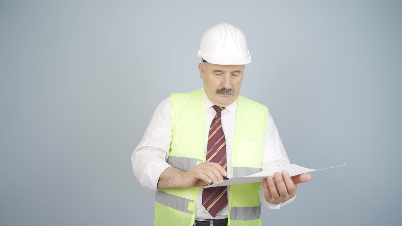 el ingeniero que observa la construcción es considerado.