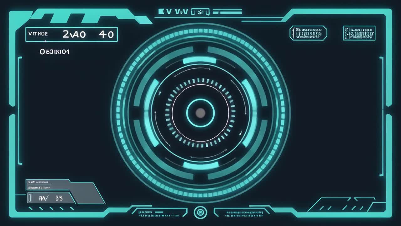 Abstract Futuristic Technology Heads-Up Display