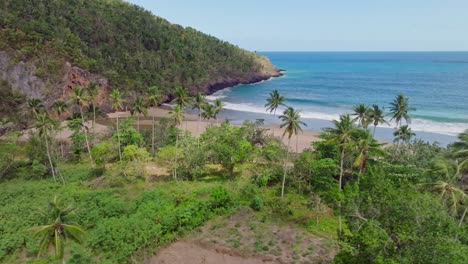 Deserted-Playa-El-Valle-beach,-Samana-in-Dominican-Republic