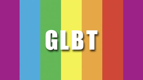 „glbt“-3D-Grafik-über-Einem-Regenbogenhintergrund