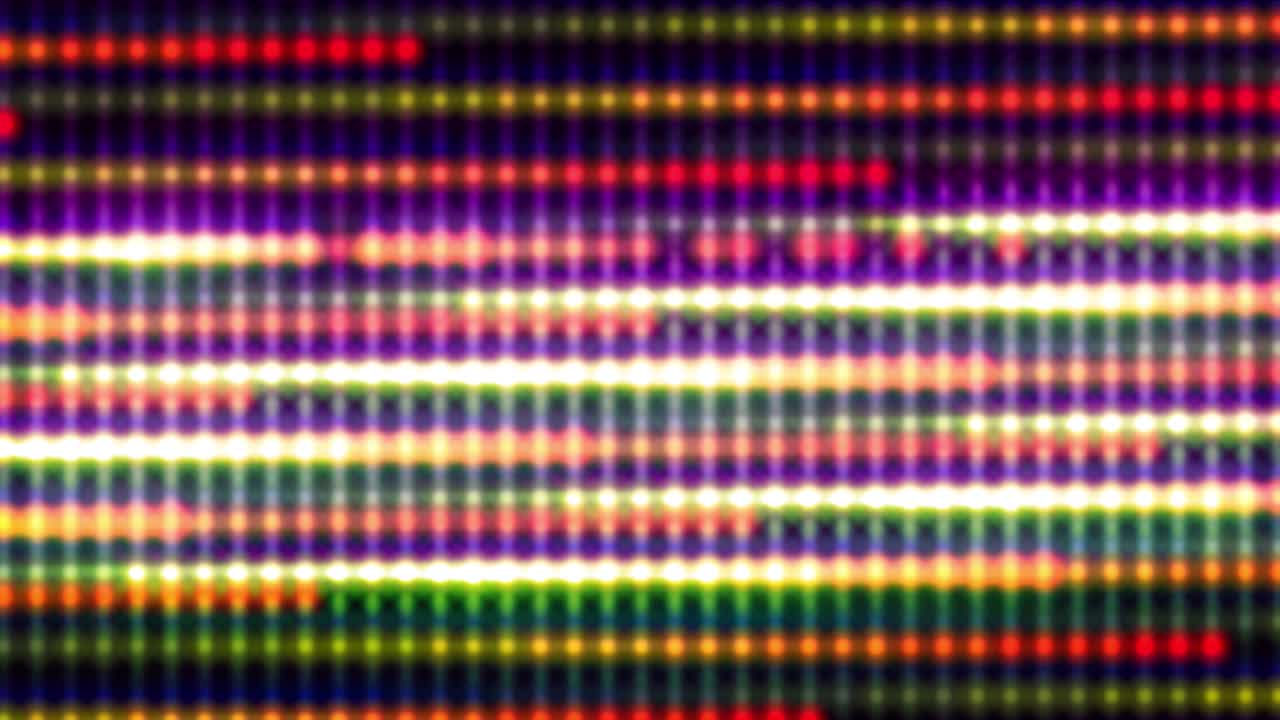 Abstraktní 4K pohyb LED světel s tečkami