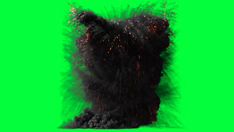 explosion green screen effect