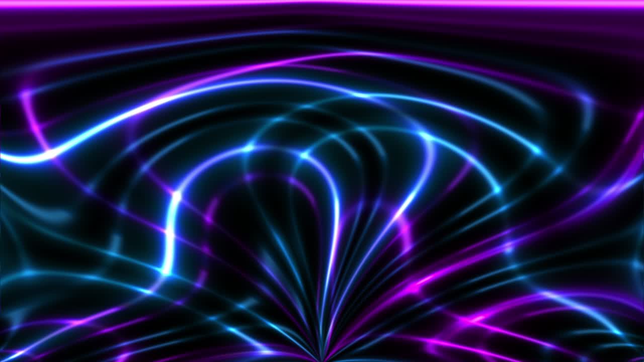 Glowing illuminated laser lines, abstract loop video
