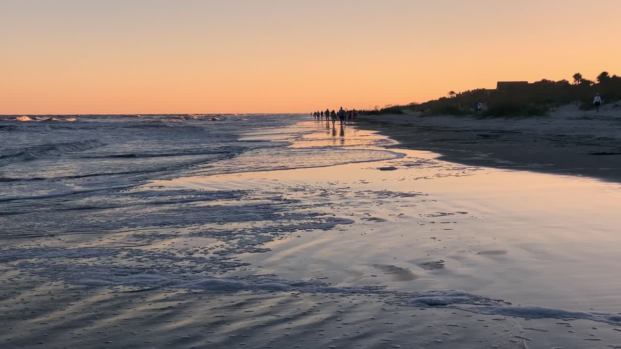 힐튼 헤드 아일랜드 남쪽의 마법 같은 아름다운 일몰