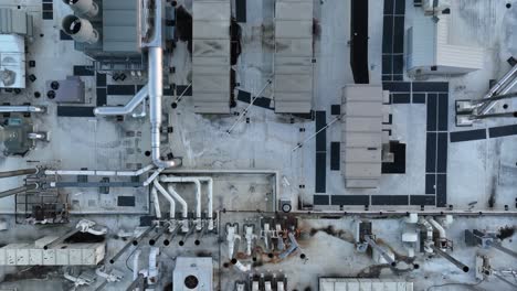 ventilation and hvac equipment appliances on roof of industrial building