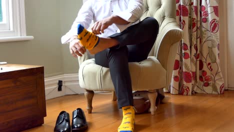 shot-of-wedding-suits,-tie,-socks,-shoes---watches-for-the-groom---groom-men