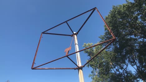 basketball backboard frame rusted out and falling apart 4k