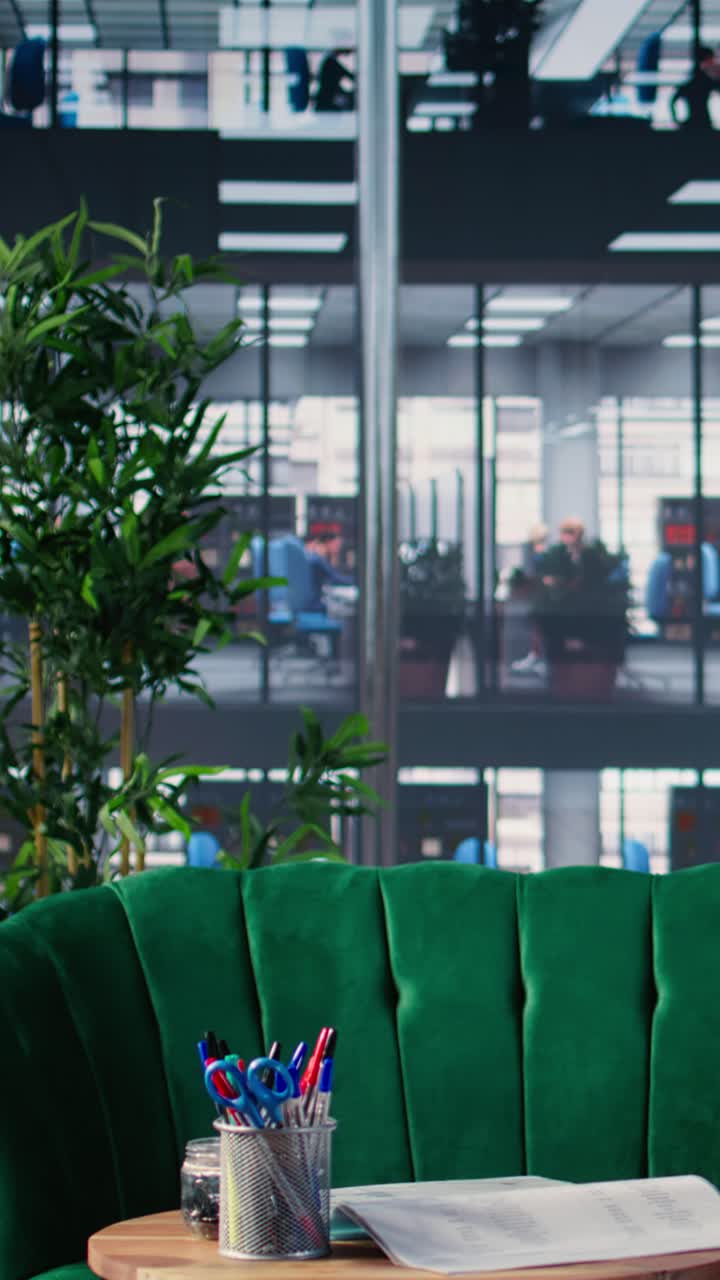 Vertical Video Professional office room showing calm atmosphere and minimalist design
