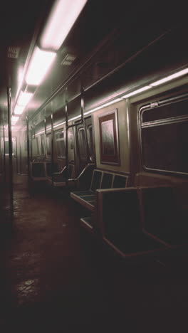 empty subway car interior