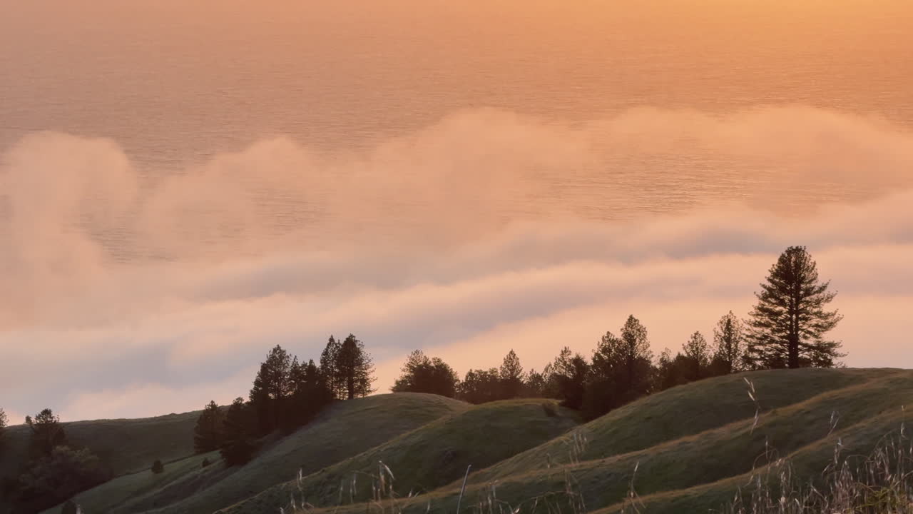Golden Hour in Big Sur: Sunset over Limekiln State Park Hills