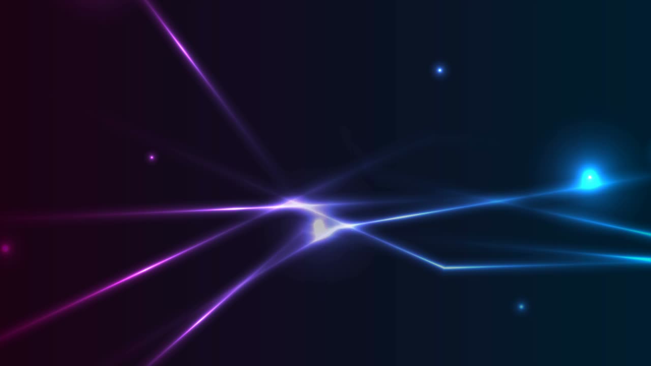 líneas de láser brillantes de neón ultravioleta azul fondo de movimiento de alta tecnología