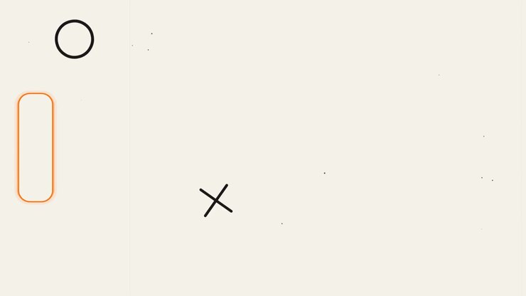 Minimalist Motion Graphics with Floating Geometric Shapes and Film Grain