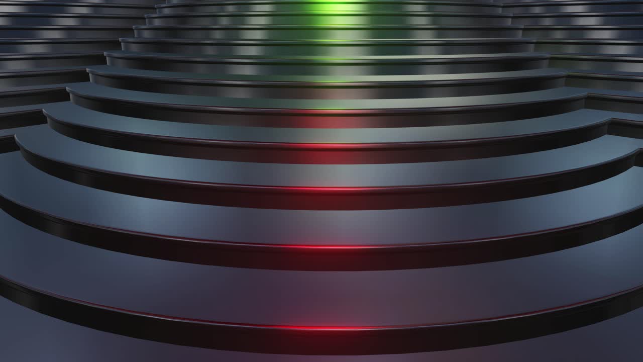 Abstract Futuristic Metal Stairway