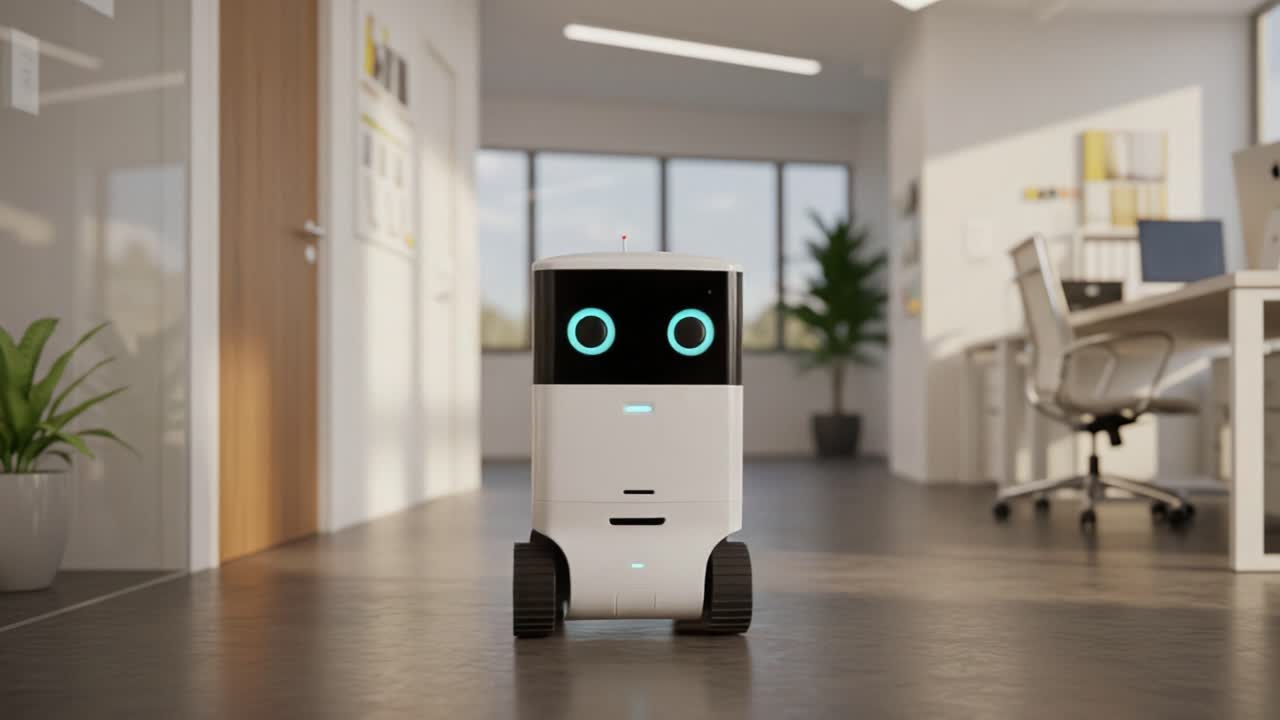 A Friendly Robotic Assistant Navigating Through an Office Environment, Integrating Technology and Automation in Modern Workspaces