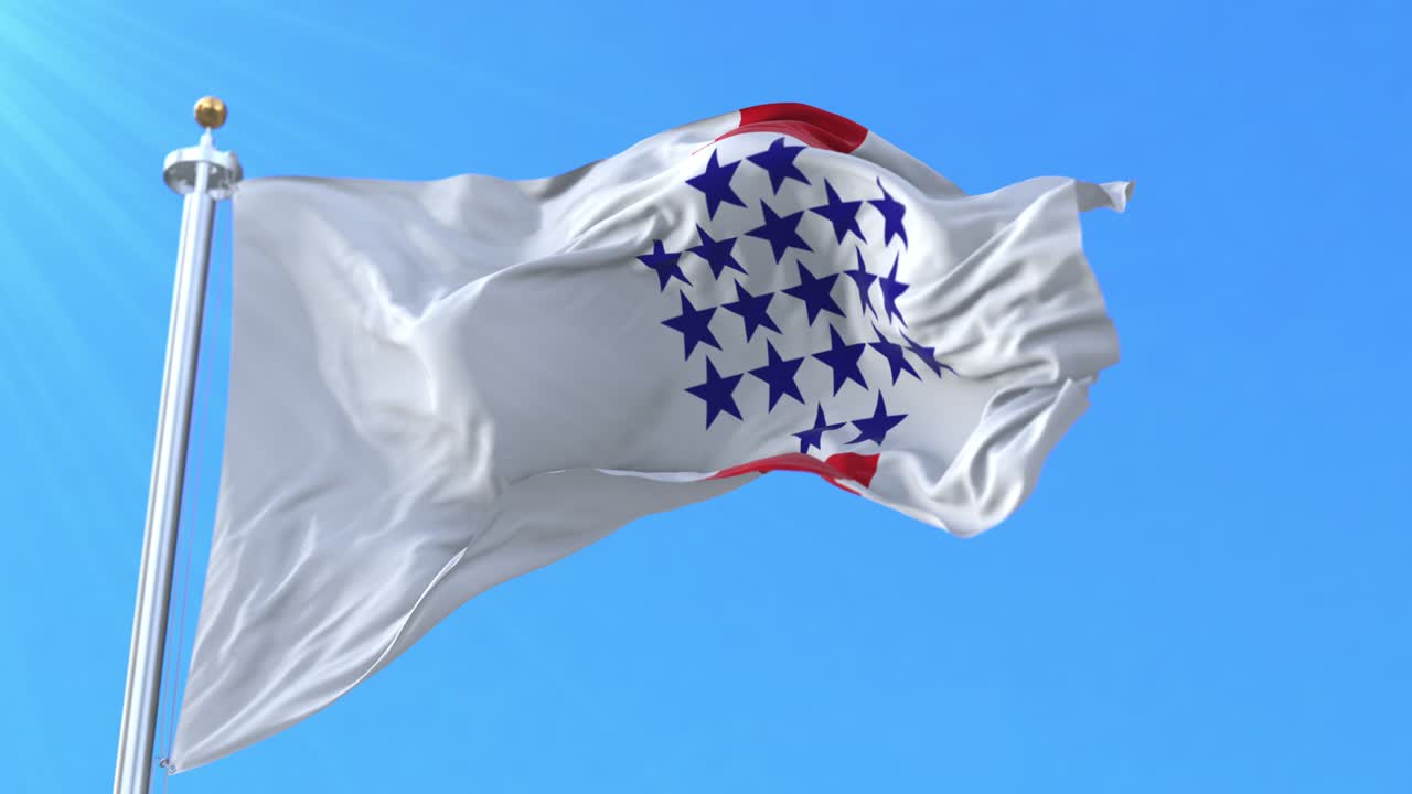 bandera del departamento central, paraguay. bucle