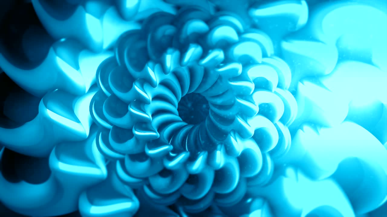 flor en espiral azul abstracta