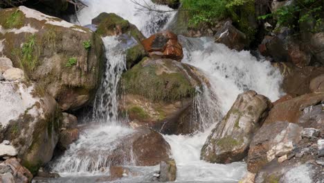 beautiful waterfall in mountain landscape
