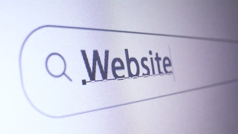 barra del navegador con palabra clave del sitio web escrita en la pantalla de la computadora, concepto seo