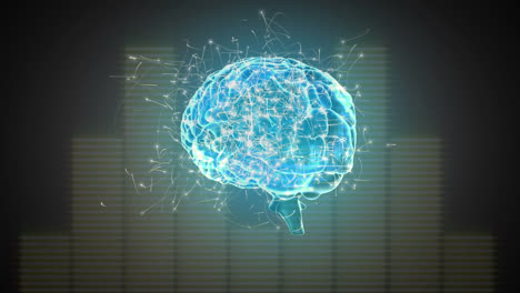 digital composite of a brain and digital bars