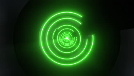 neon green circle tunnel