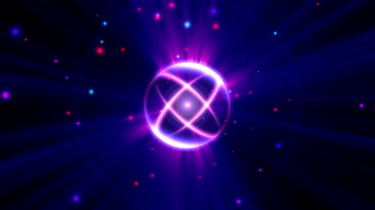pulso de rayos de luz estelar atómico 4k