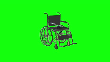 8 animaciones silla de ruedas negra hospital inválido pantalla verde llave de croma 3d