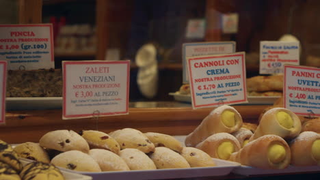 italian pastry display